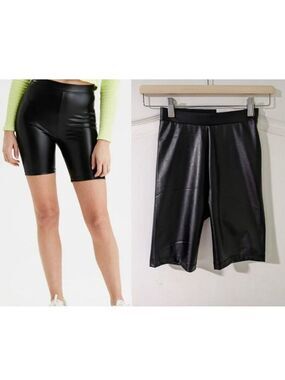 NWT AE | Highest Rise Bike Short in Faux Leather